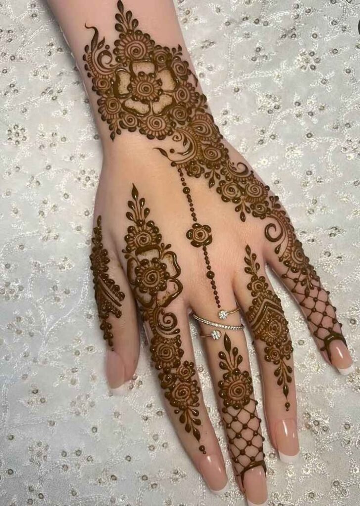 Backhand Pakistani Mehndi Design