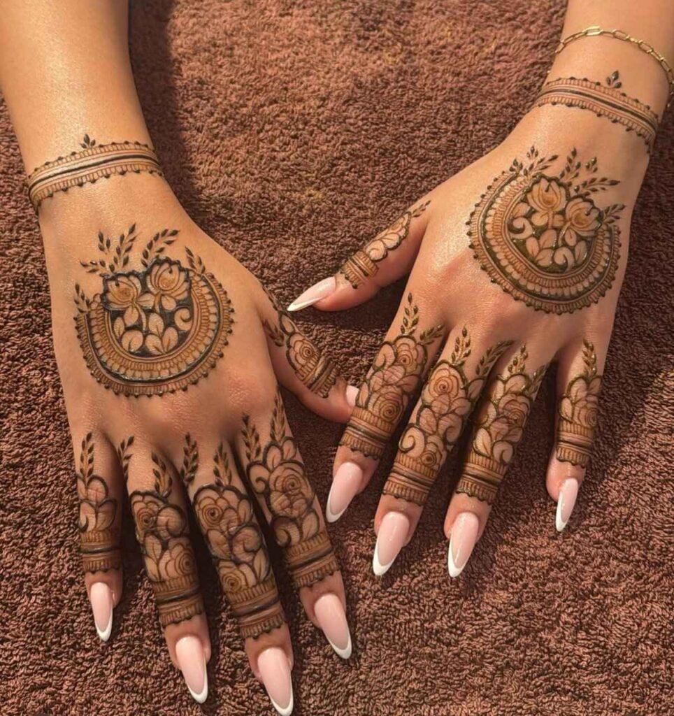 Floral Packistani Mehendi Design E