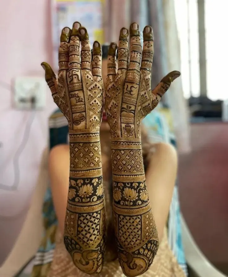 Front Full Hand Mehndi Design