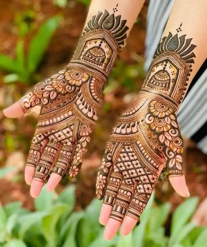Front Full Hand Mehndi Design