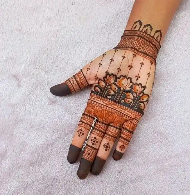 Front Full Hand Mehndi Design