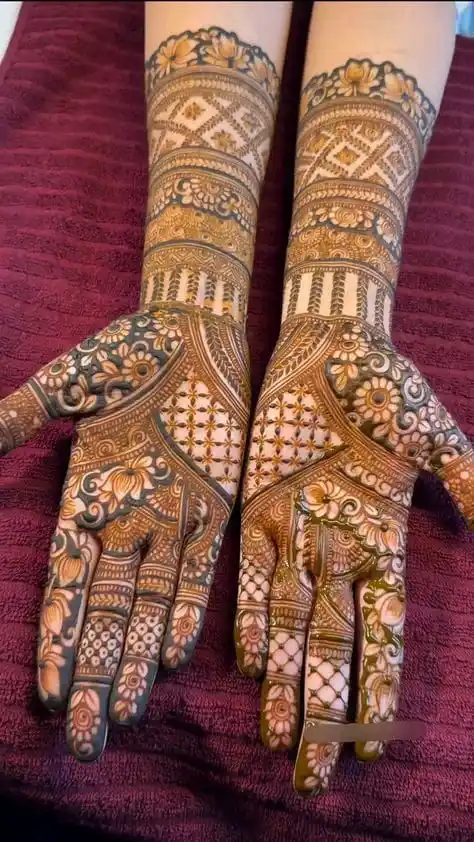 Front Full Hand Mehndi Design