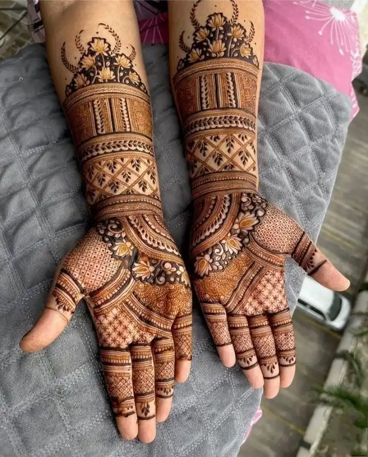 Front Full Hand Mehndi Design