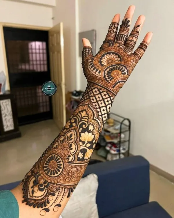 Front Full Hand Mehndi Design