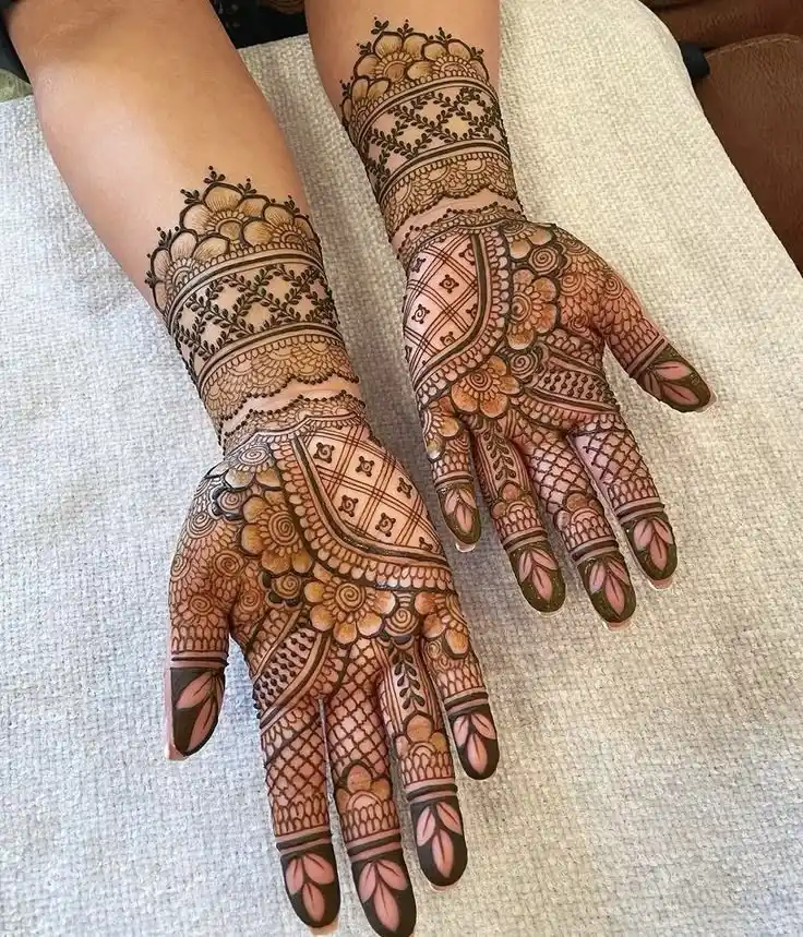 Front Full Hand Mehndi Design