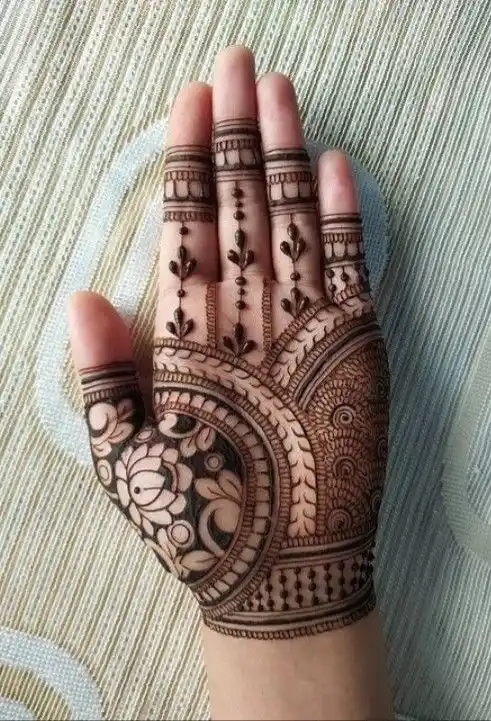 Front Full Hand Mehndi Design