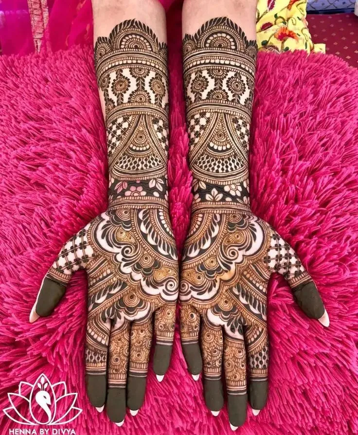 Front Full Hand Mehndi Design