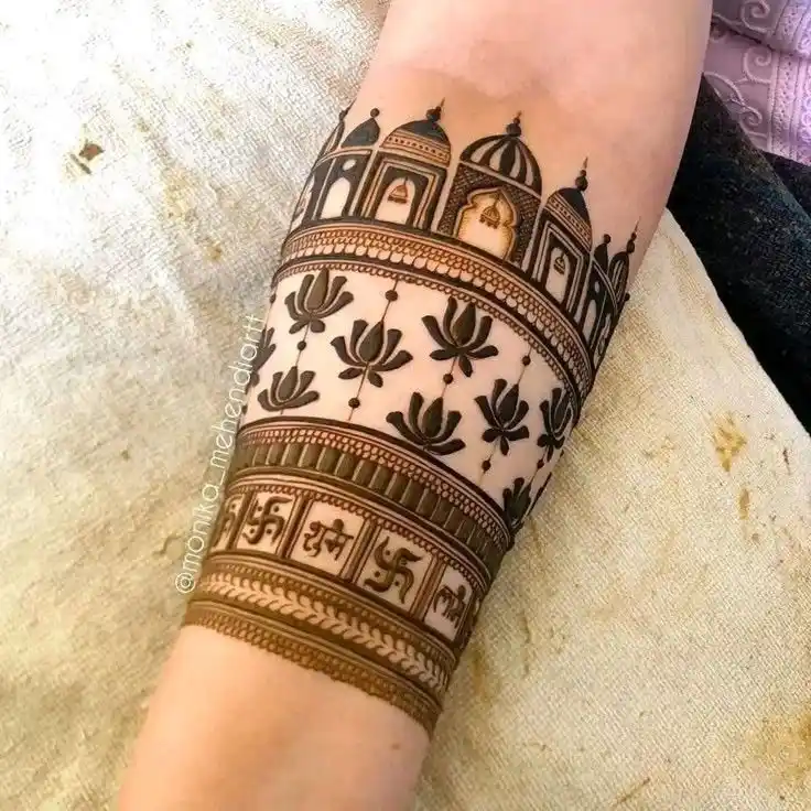 Front Full Hand Mehndi Design