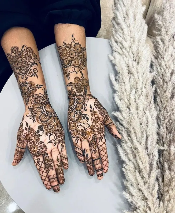 Front Full Hand Mehndi Design