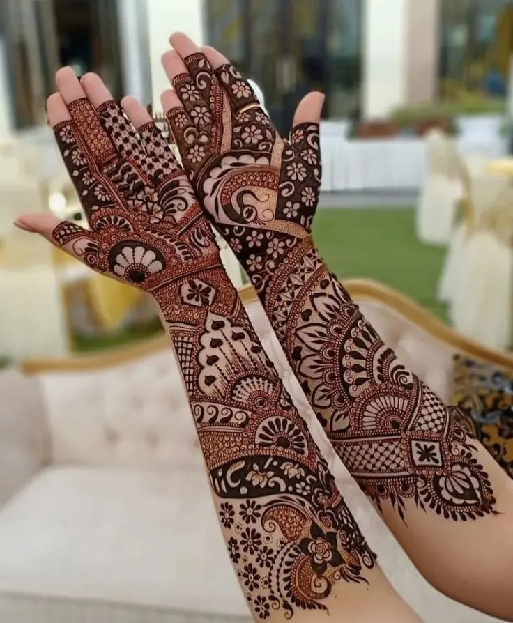 Front Full Hand Mehndi Design