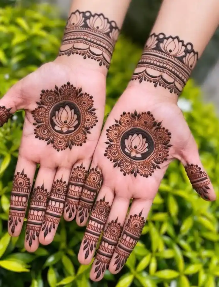 Front Full Hand Mehndi Design