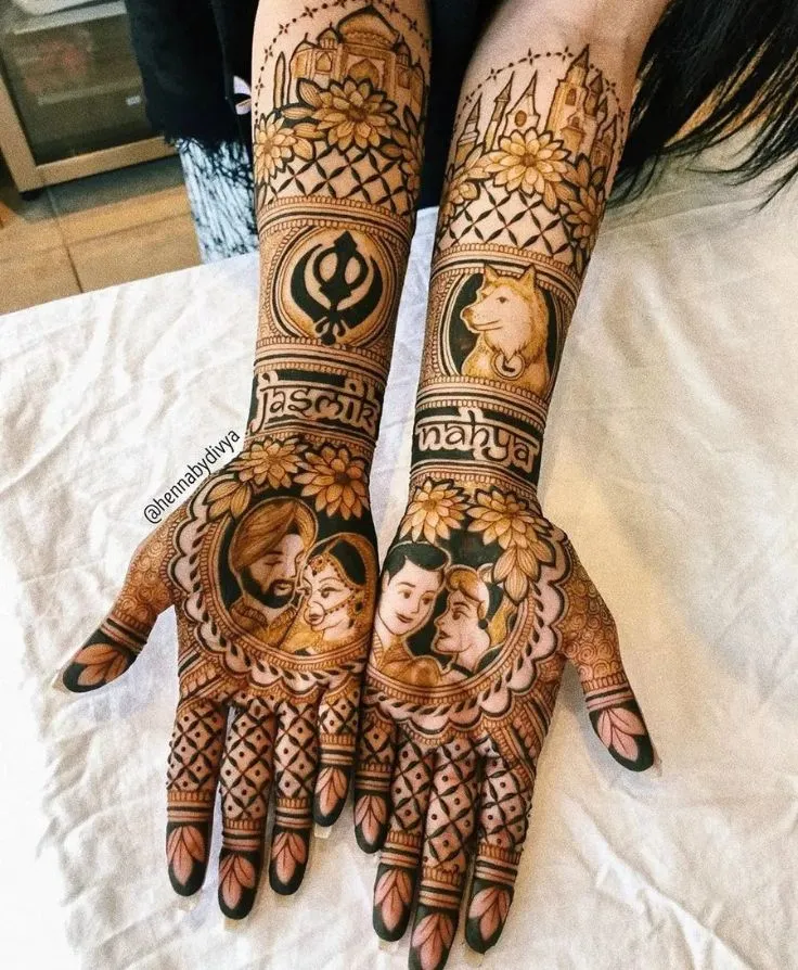 Front Full Hand Mehndi Design