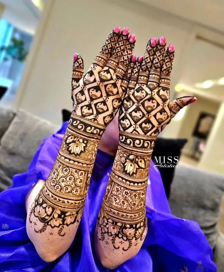 Front Full Hand Mehndi Design