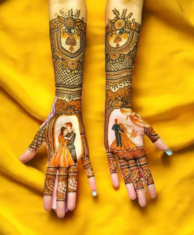 Front Full Hand Mehndi Design