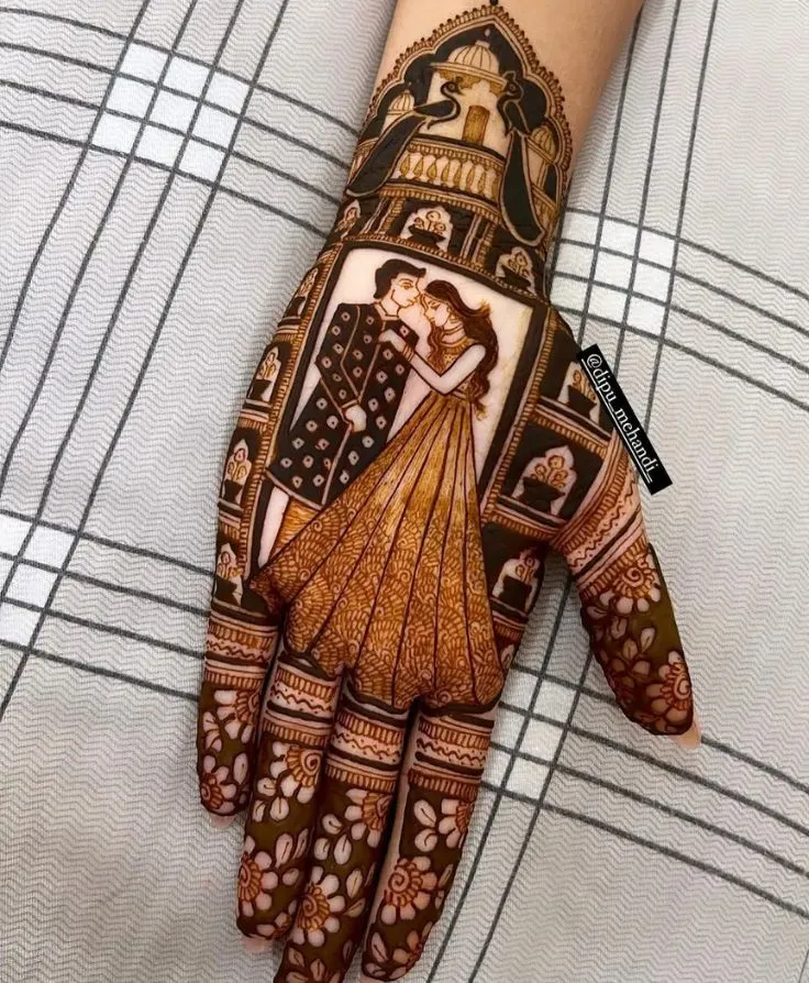 Front Full Hand Mehndi Design