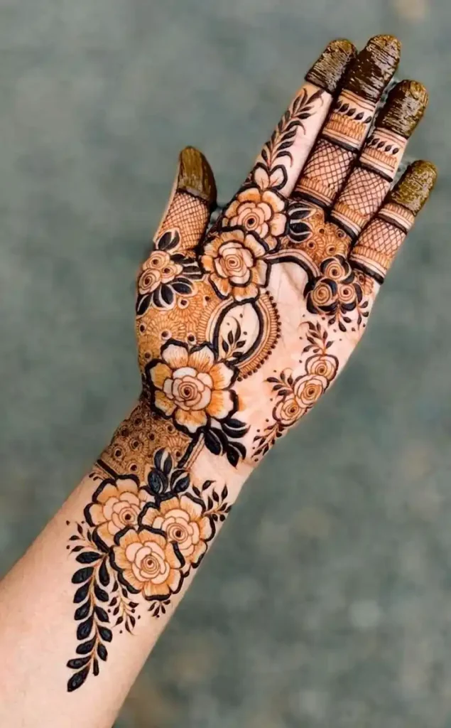 Front Full Hand Mehndi Design