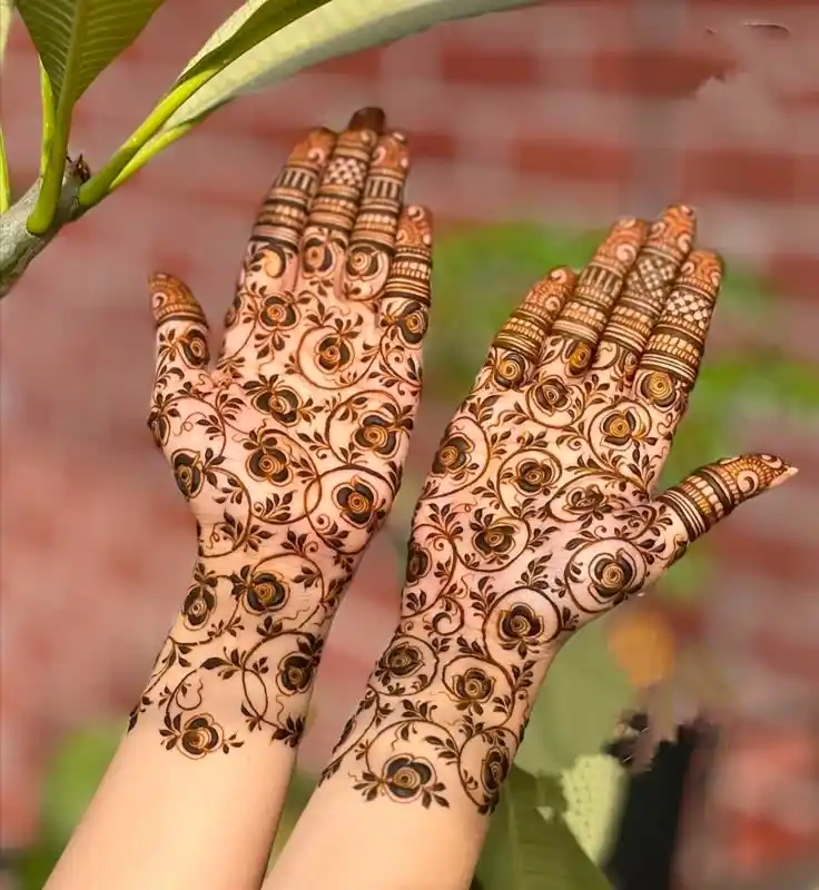 Front Full Hand Mehndi Design