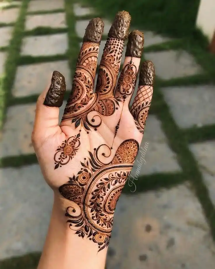 Front Full Hand Mehndi Design