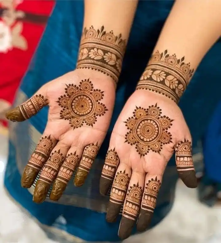 Front Full Hand Mehndi Design