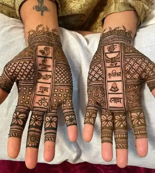 Front Full Hand Mehndi Design