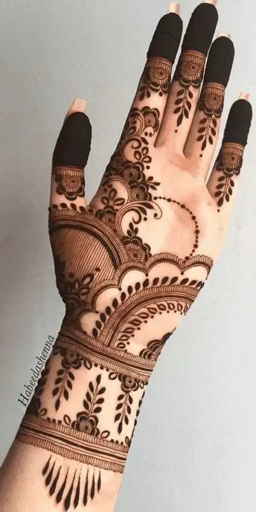 Front Full Hand Mehndi Design