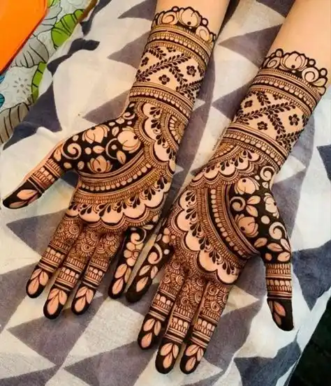 Front Full Hand Mehndi Design