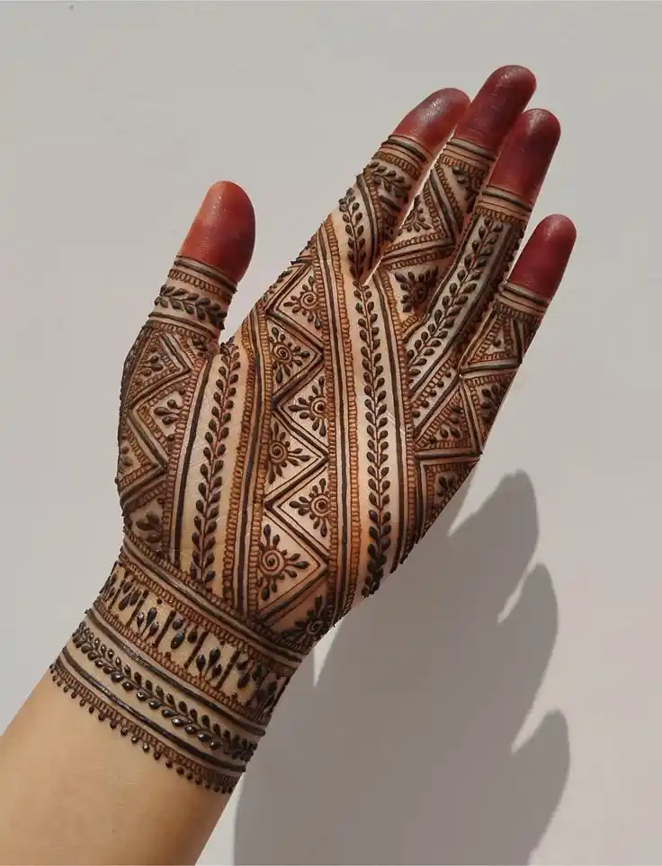 Front Full Hand Mehndi Design