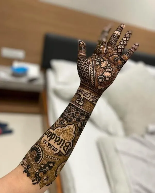 Front Full Hand Mehndi Design
