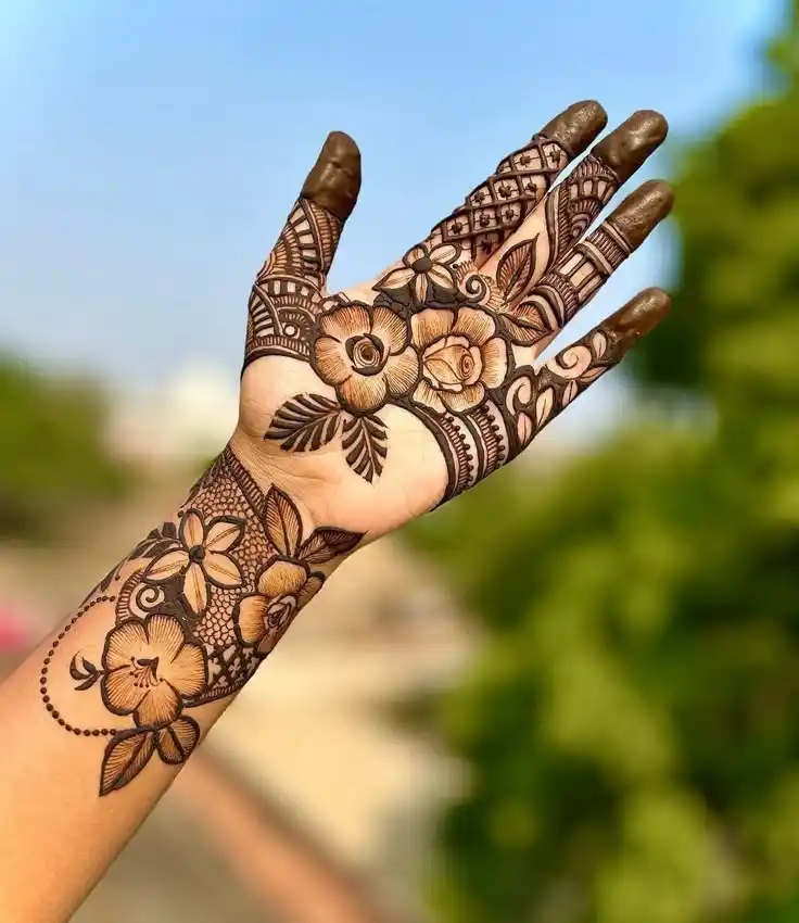 Front Full Hand Mehndi Design