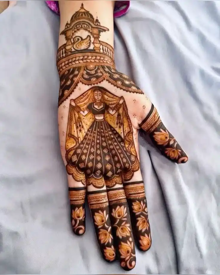Front Full Hand Mehndi Design