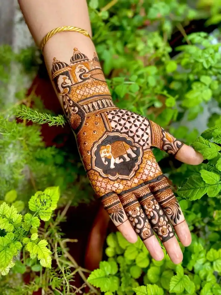 Front Full Hand Mehndi Design