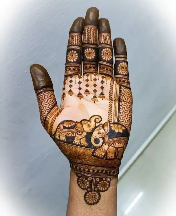 Front Full Hand Mehndi Design