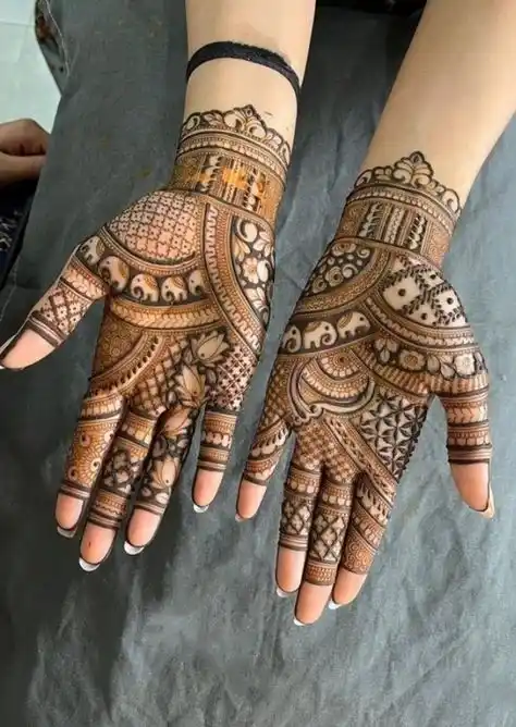 Front Full Hand Mehndi Design