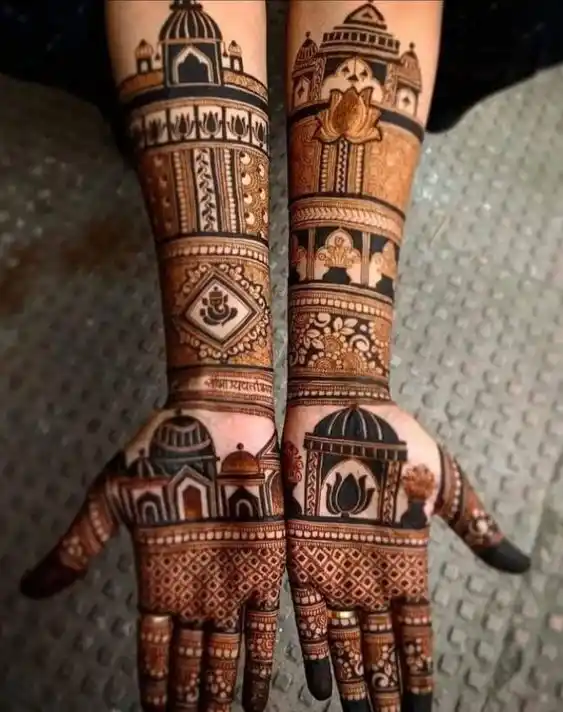Front Full Hand Mehndi Design
