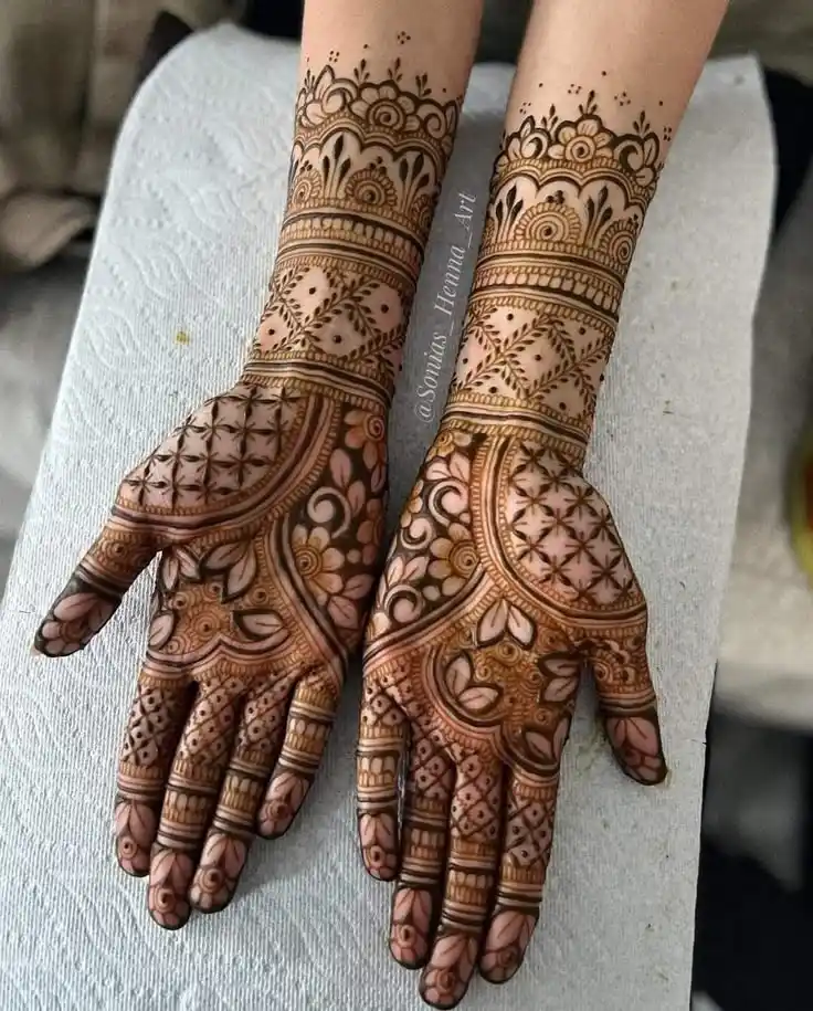 Front Full Hand Mehndi Design