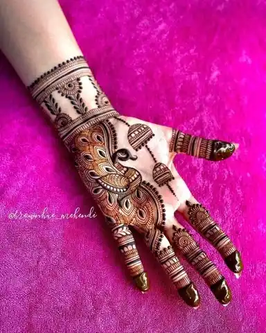 Front Full Hand Mehndi Design