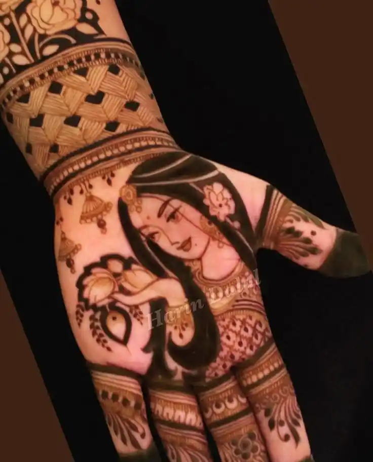 Front Full Hand Mehndi Design