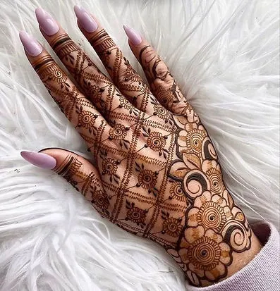 Front Hand Mehndi Design