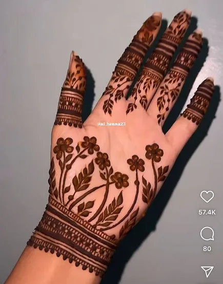 Front Hand Mehndi Design