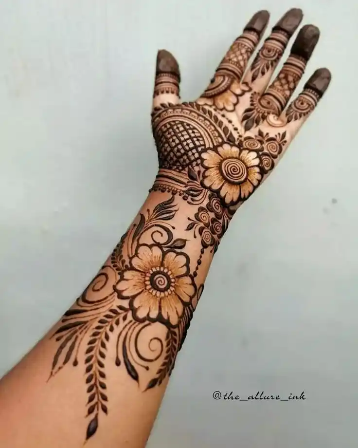 Front Hand Mehndi Design