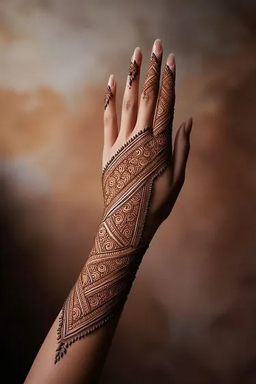 Front Hand Mehndi Design