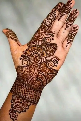Front Hand Mehndi Design